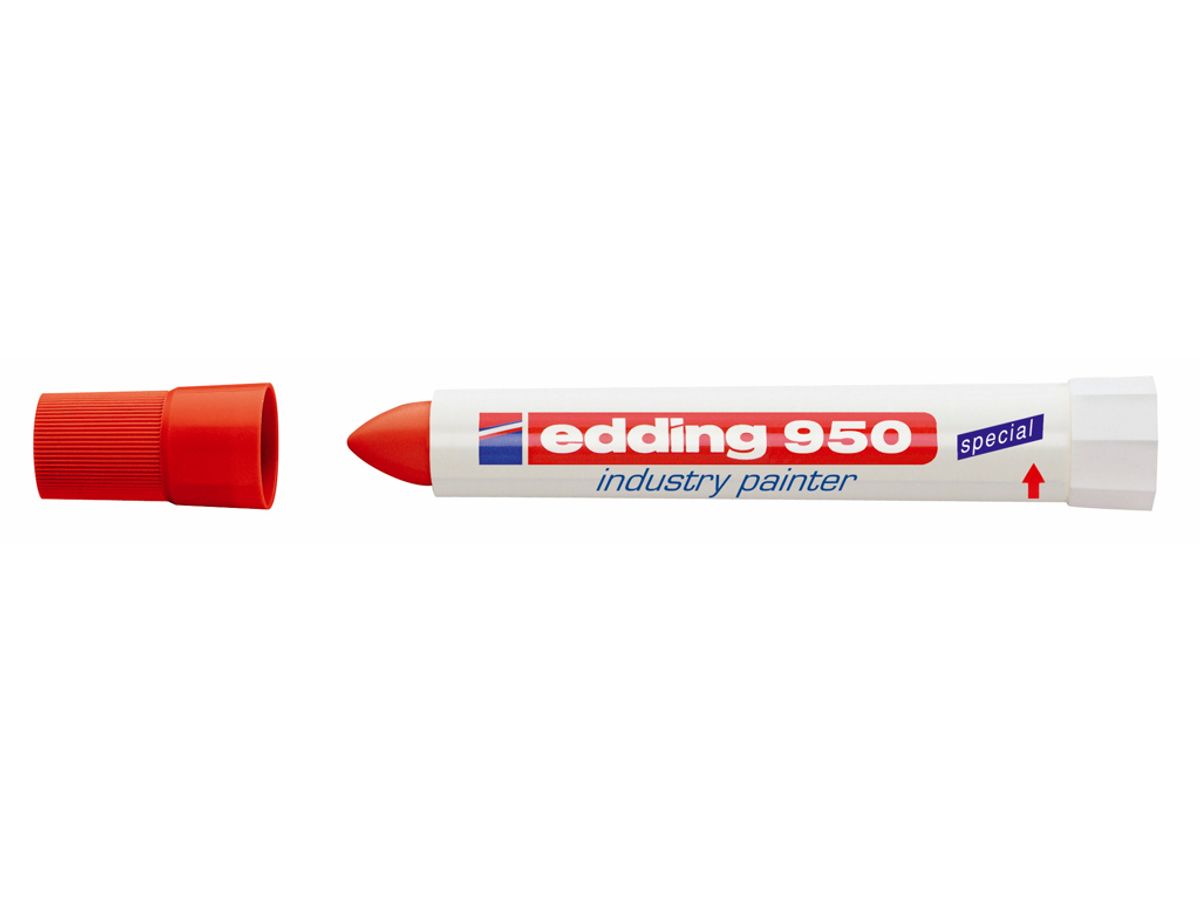 Marker Edding 950 rød Industri