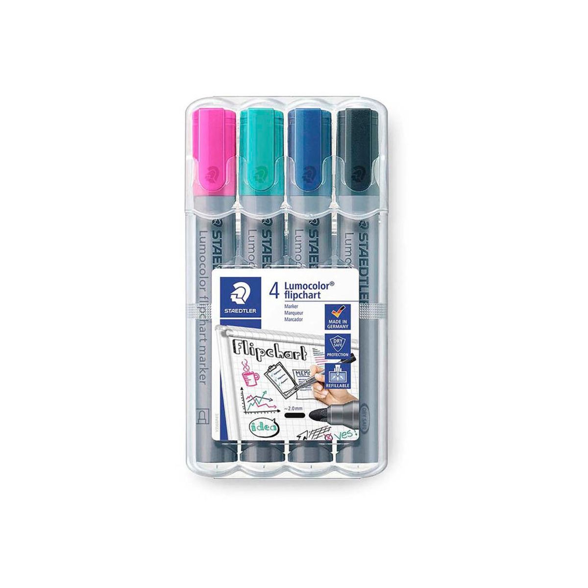 Marker Lumocolor 356 BS 4 ass Flipover