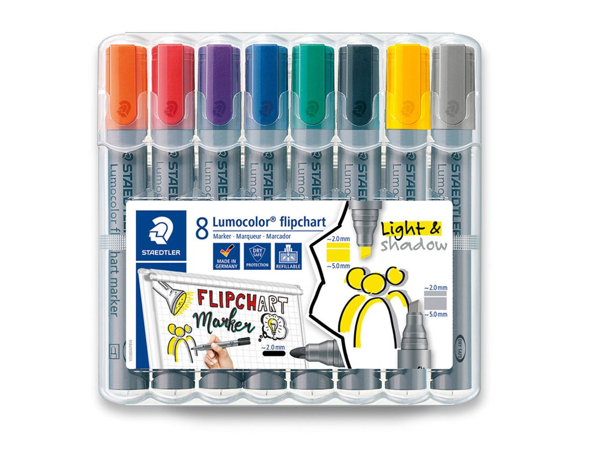 Marker Lumocolor 356 SWP 8 ass Flipover