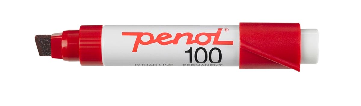 Marker Penol 100 3-10mm rød permanent