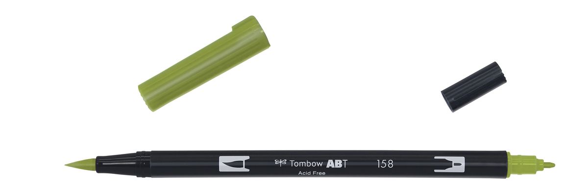 Marker Tombow ABT Dual Brush 158 dark olive