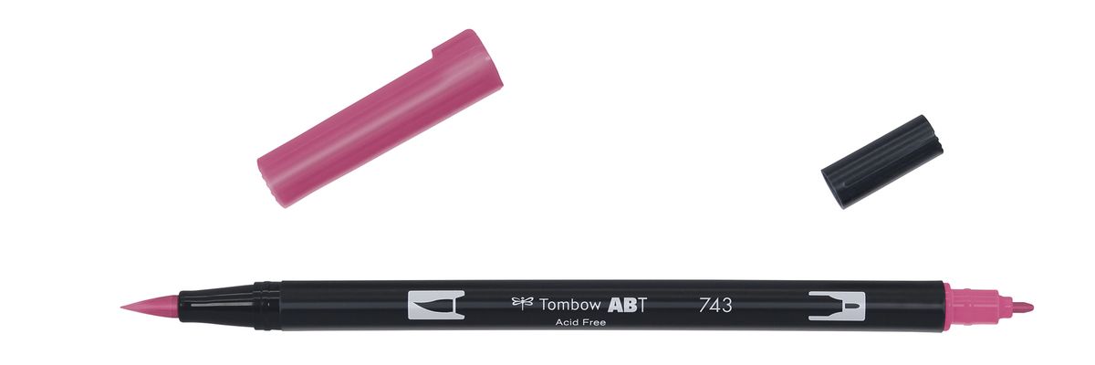 Marker Tombow ABT Dual Brush 743 hot pink