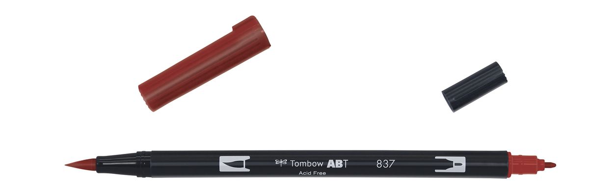 Marker Tombow ABT Dual Brush 837 wine red