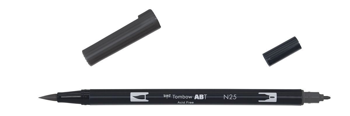 Marker Tombow ABT Dual Brush N25 lamp black