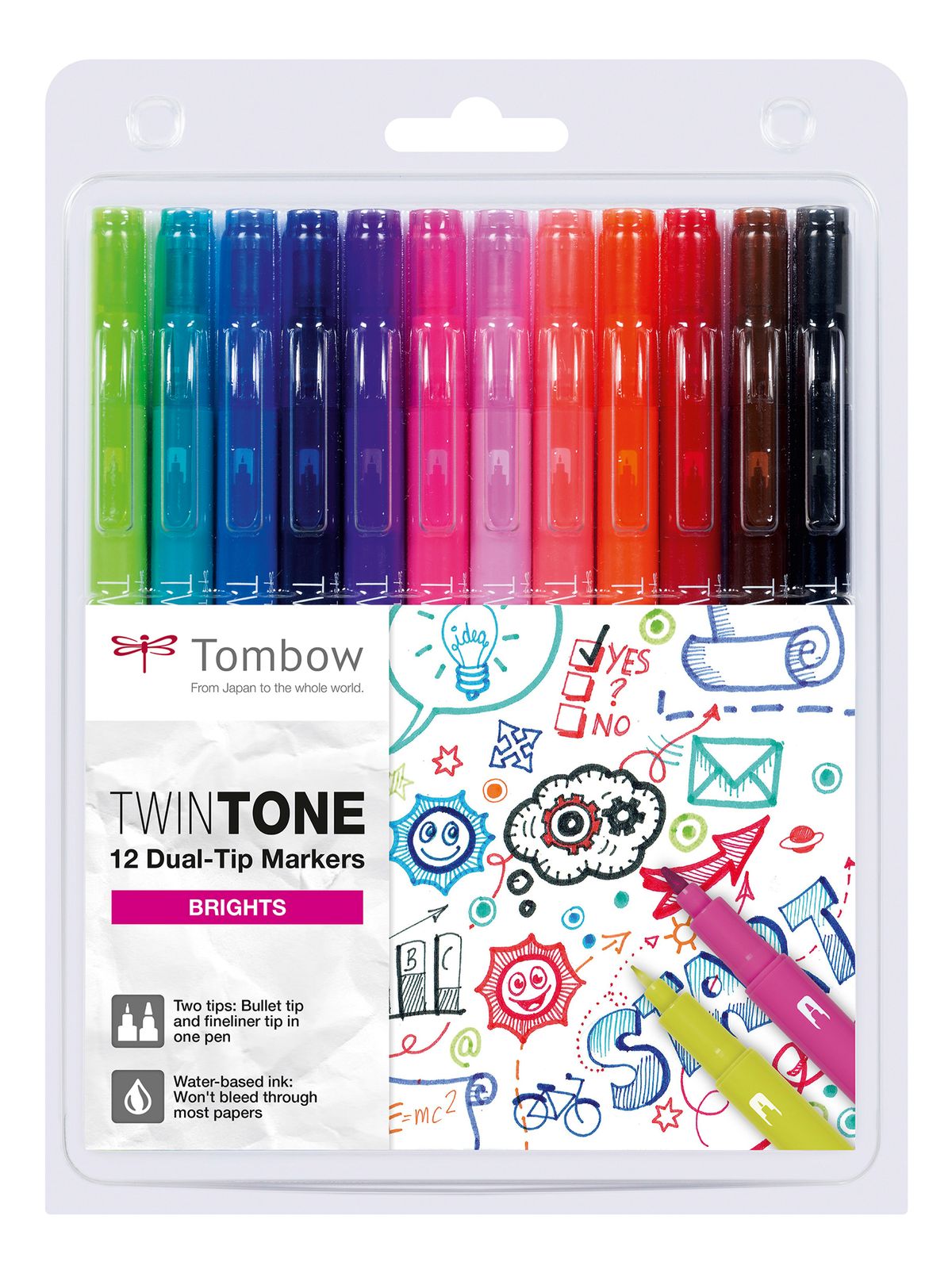 Marker Tombow TwinTone bright 0,3/0,8 (12)