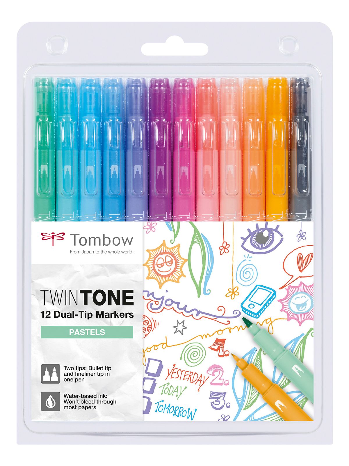 Marker Tombow TwinTone pastel 0,3/0,8 (12)