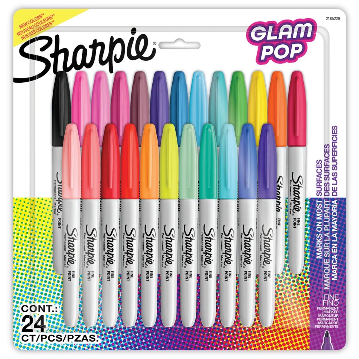 Markersæt sharpie glam pop 1,0mm