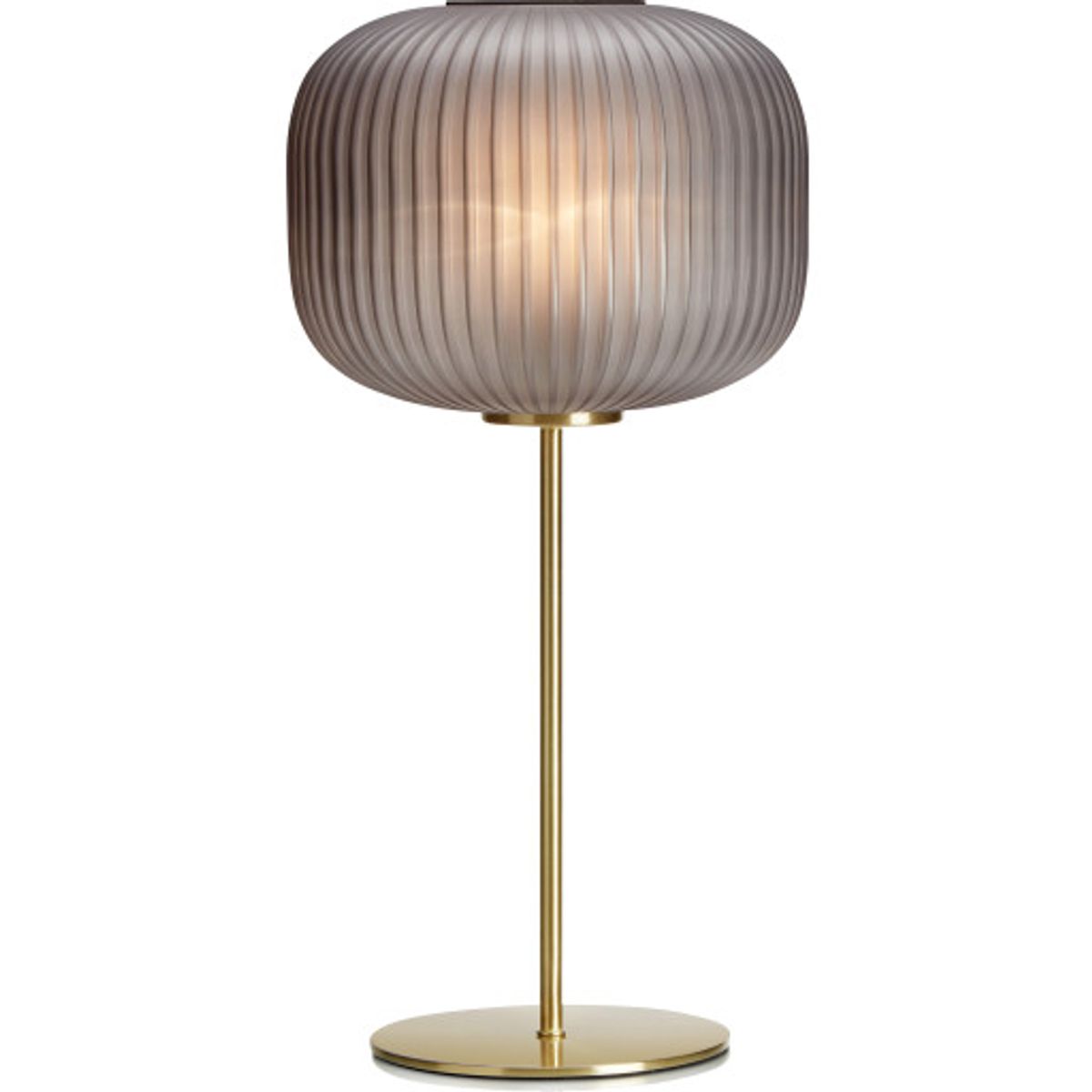 Markslöjd Sober bordlampe, messing/røgfarvet, 50 cm