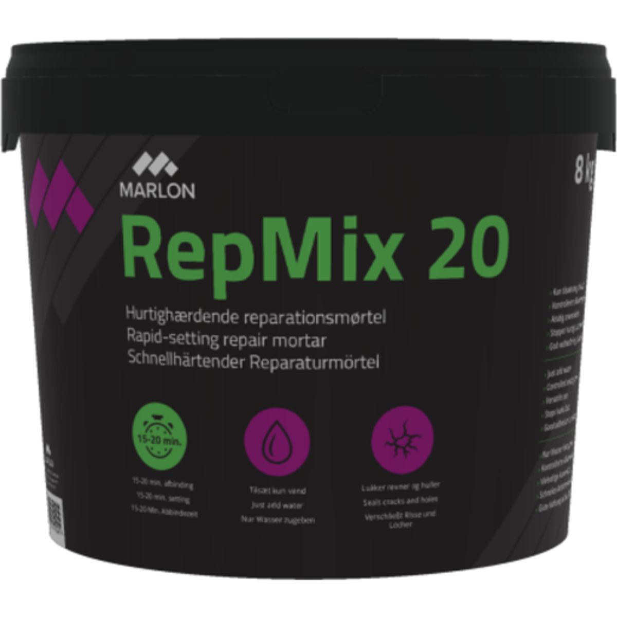 Marlon reparationsmørtel RepMix 20, 8 kg