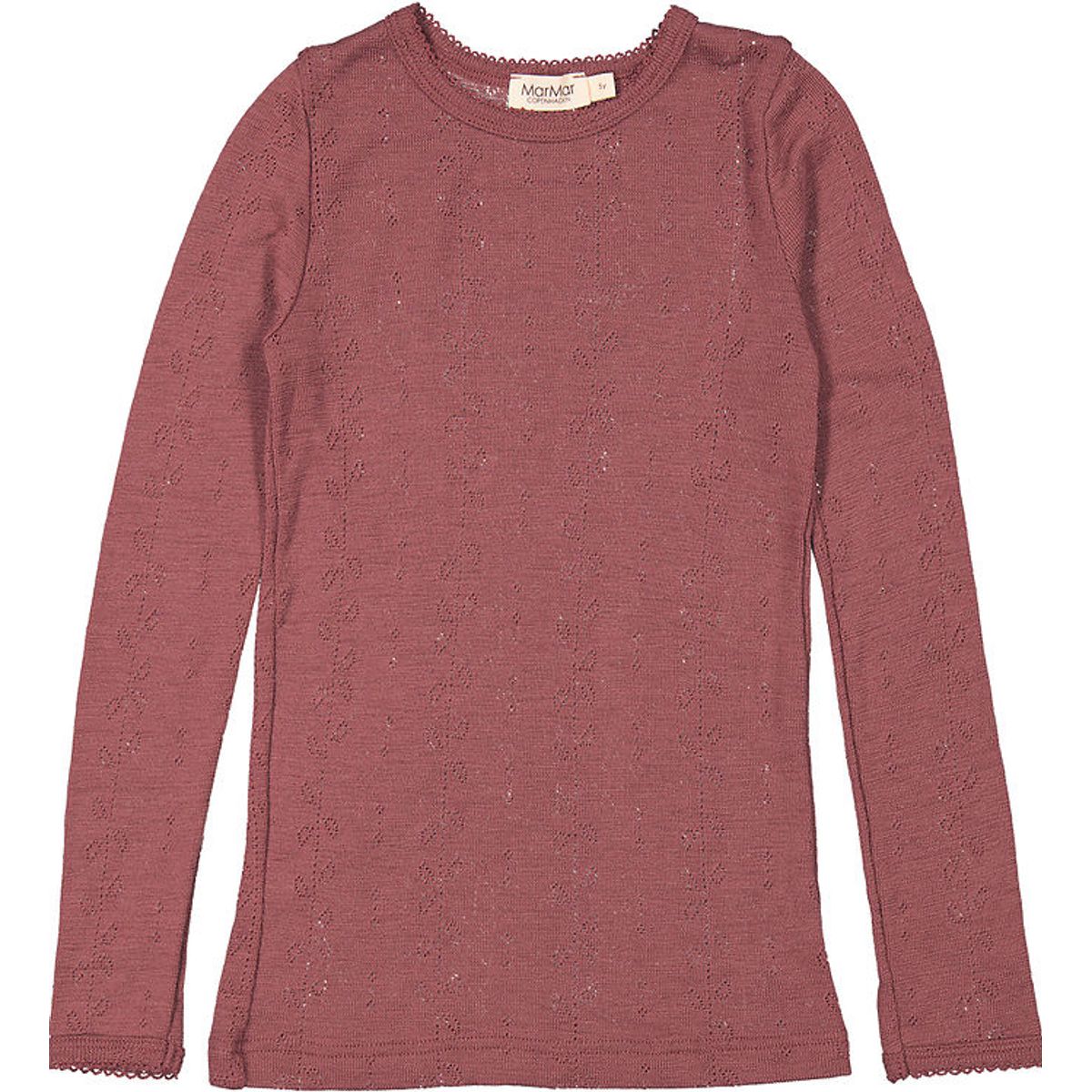 MarMar Bluse - Uld - Tamra - Berry Blend m. Hulmønster