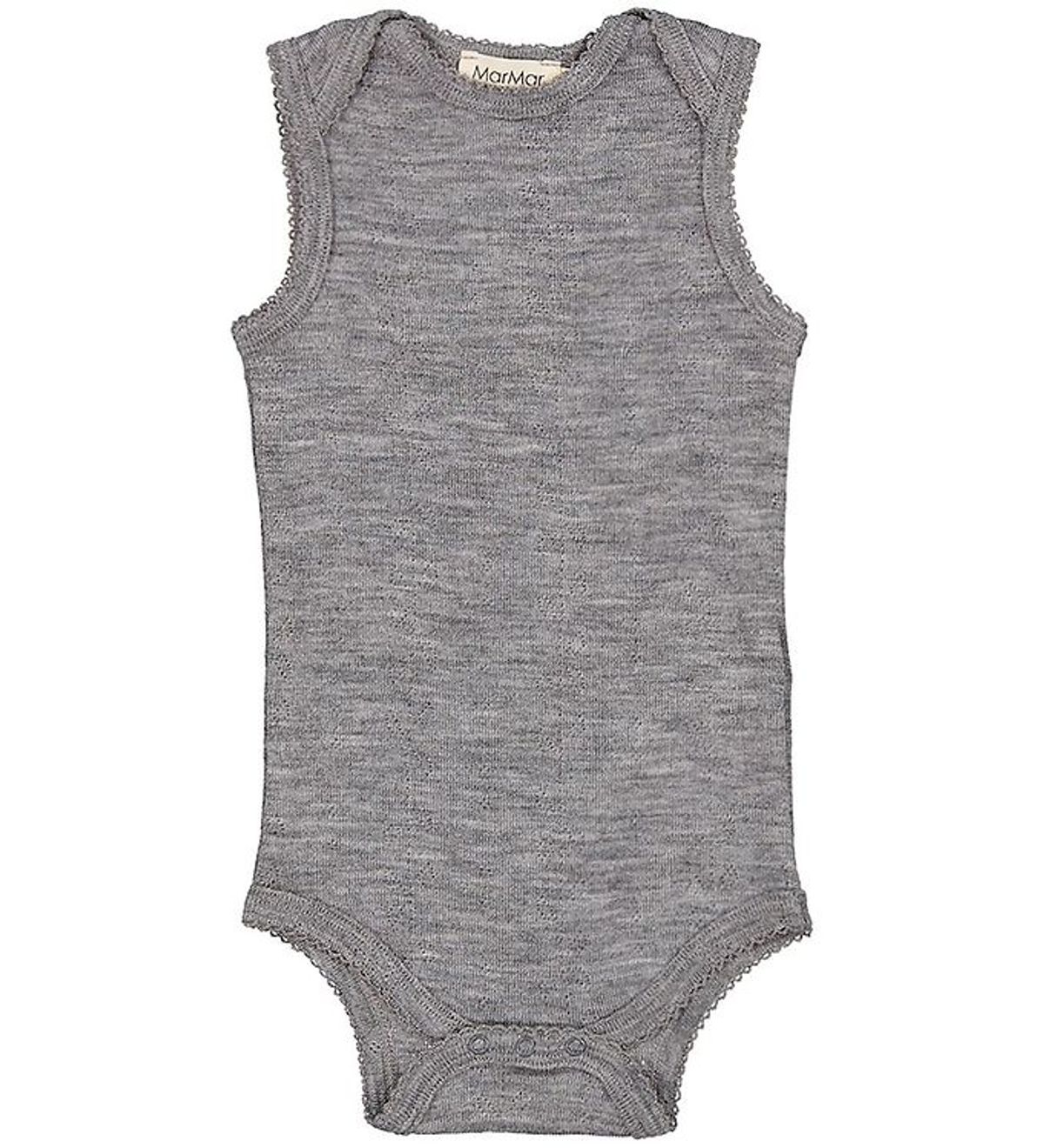 MarMar Body u/æ - Uld - Pointelle - Bini - Grey Melange