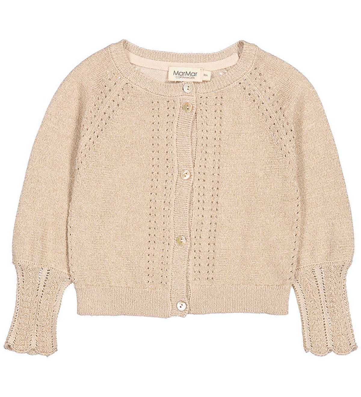 MarMar Cardigan - Strik - Tillie - Gold m. Glitter