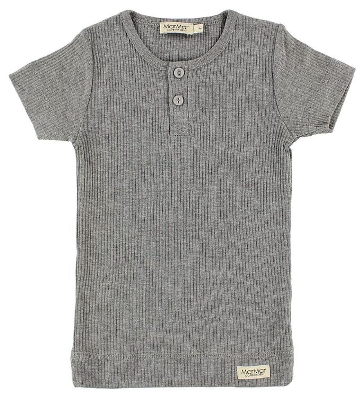 MarMar T-shirt - Rib - Modal - Gråmeleret