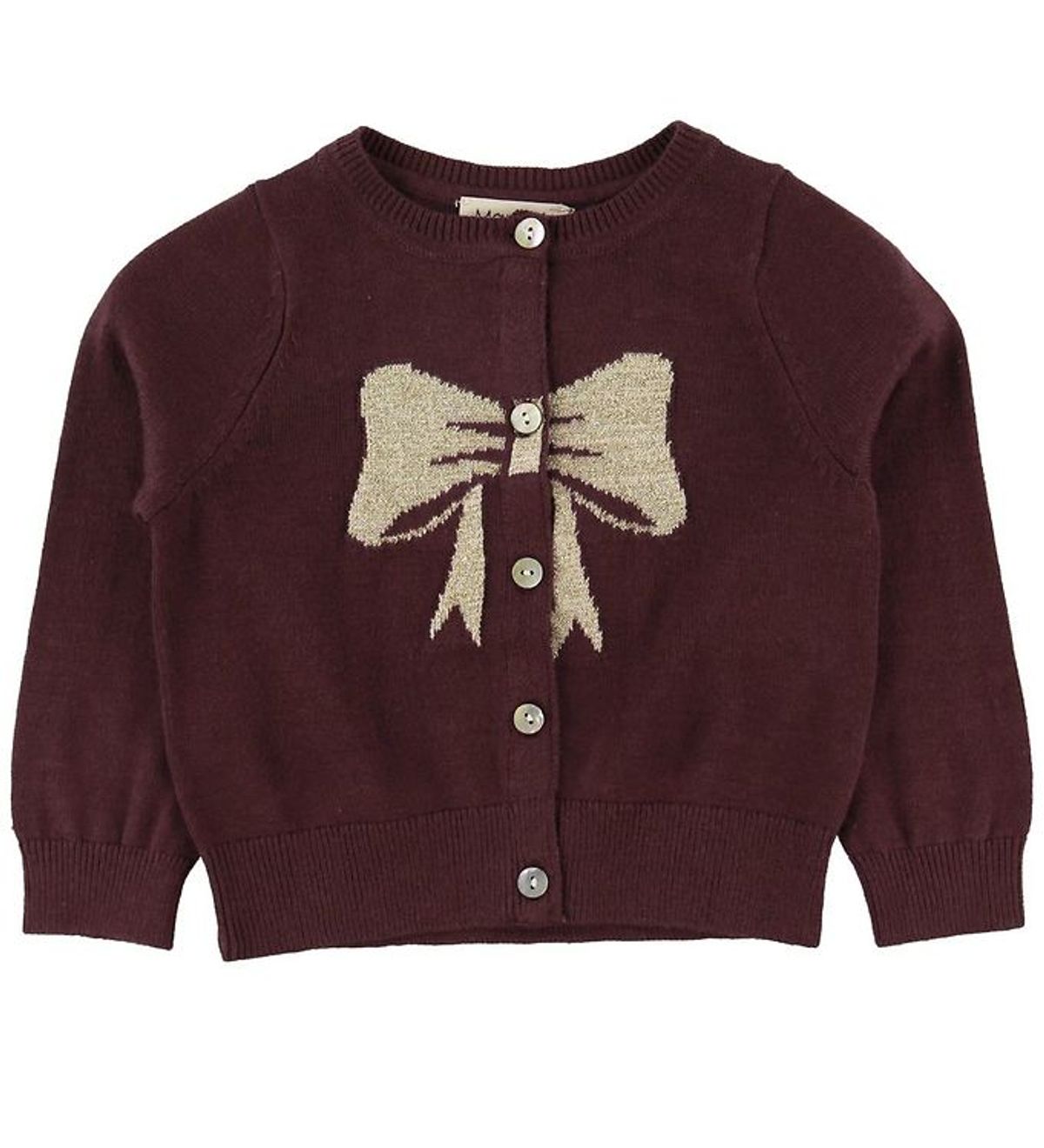 MarMar X-Mas Cardigan - Teresia Baby - Blommelilla m. Sløjfe