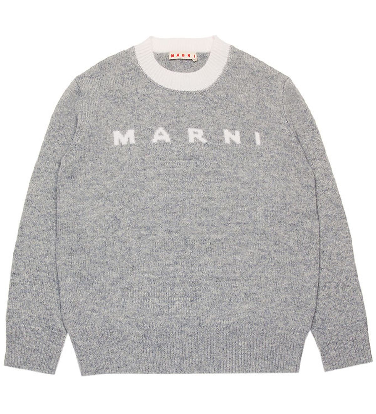 Marni Bluse - Uld - Gråmeleret m. Hvid