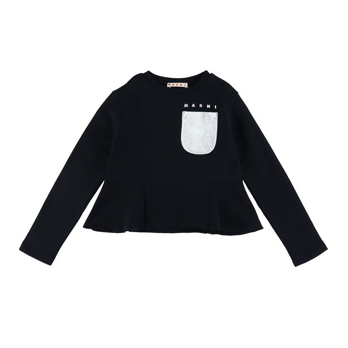 Marni Sweatshirt - Cropped - Sort m. Sølv