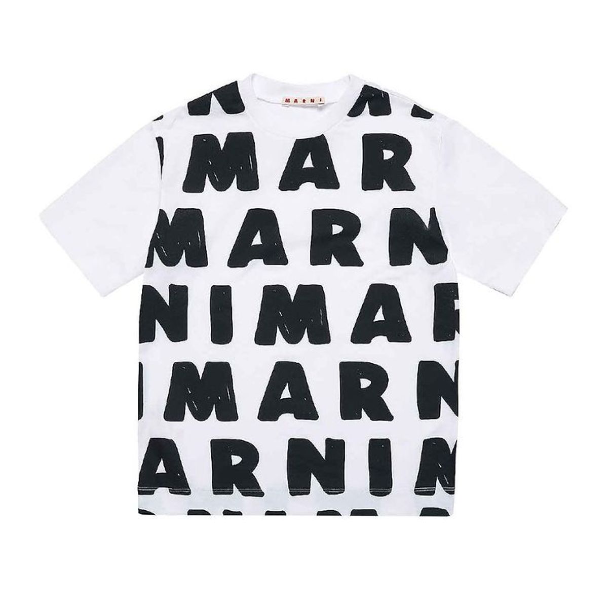 Marni T-shirt - Hvid m. AOP Logo