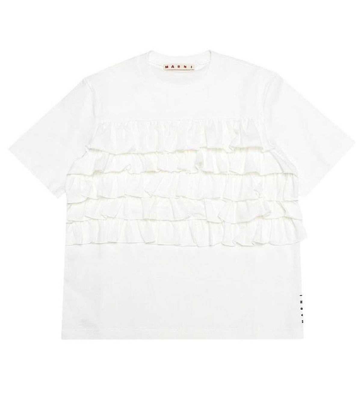 Marni T-shirt - Hvid m. Flæser