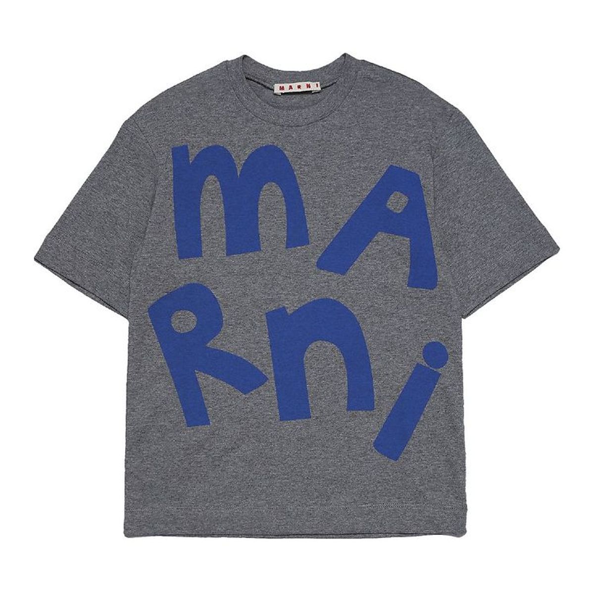 Marni T-shirt - Mørkegråmeleret m. Blå