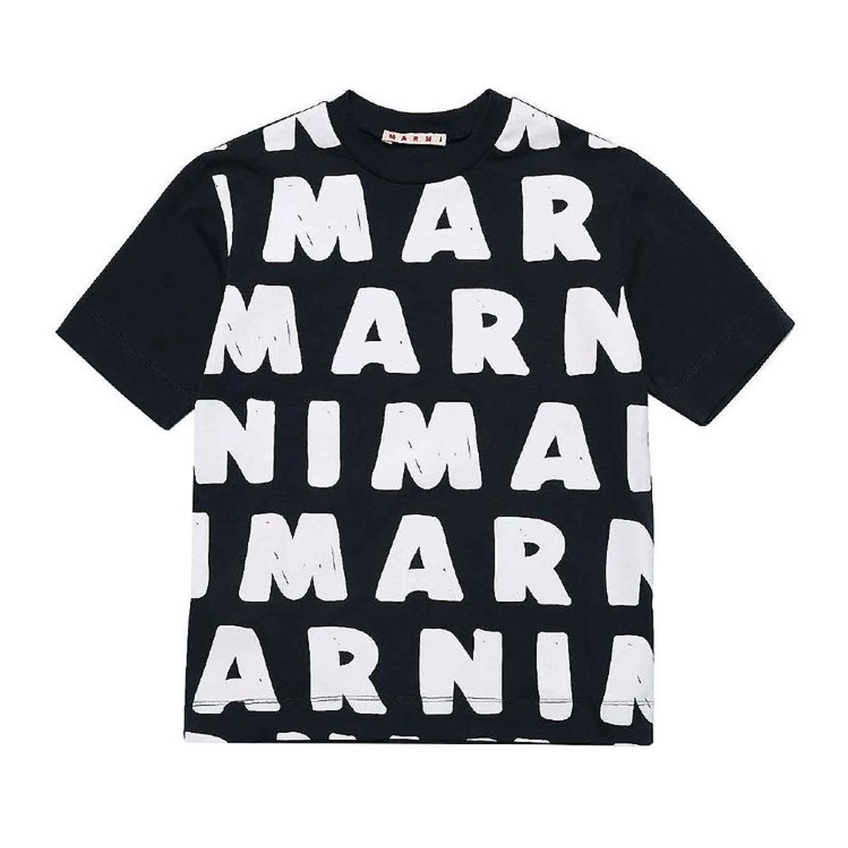 Marni T-shirt - Sort m. AOP Logo