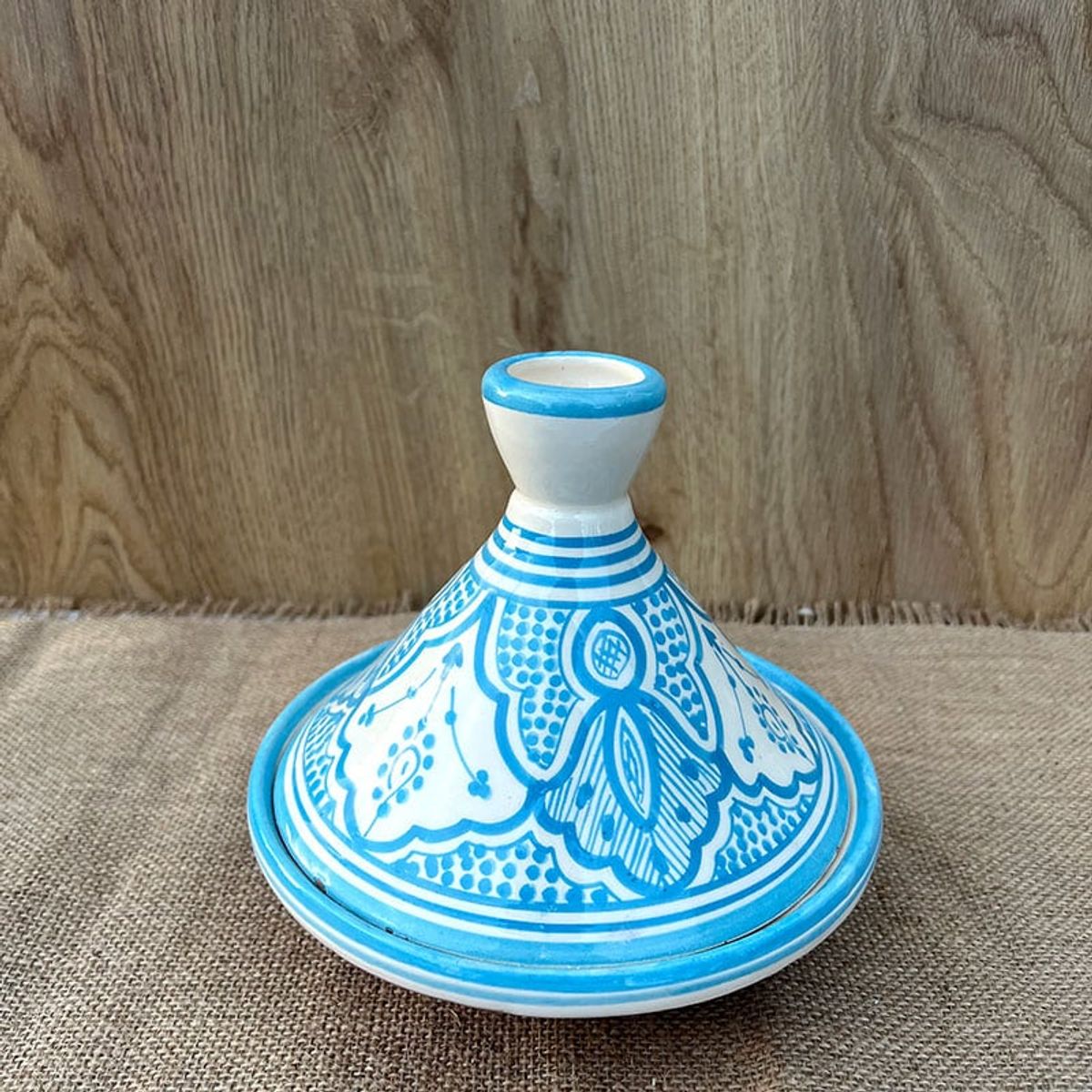 Marokkansk tagine - 20 cm. - Lyseblå