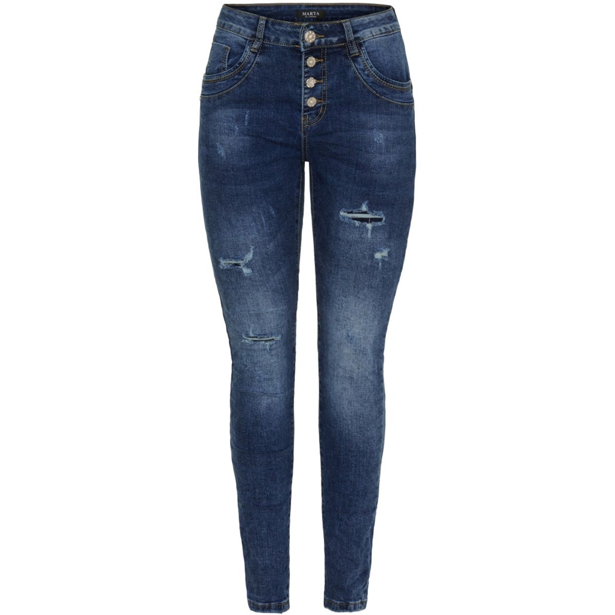 Marta du Chateau dame jeans MdcAmalia Mdc175-26166 - Dark Blue Denim