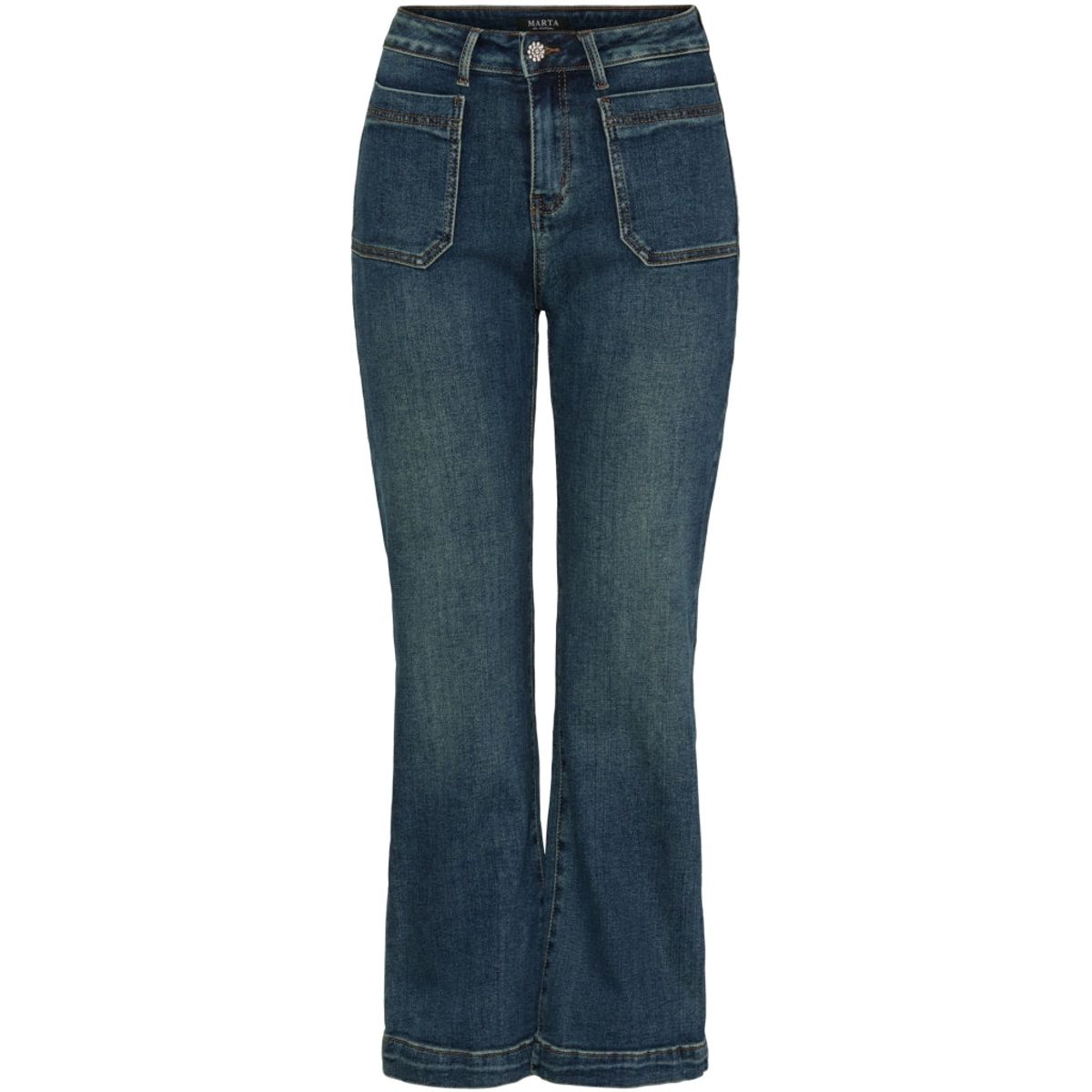 Marta du Chateau dame jeans MdcEsmerelda Mdc187-26179 - Dark Blue Denim