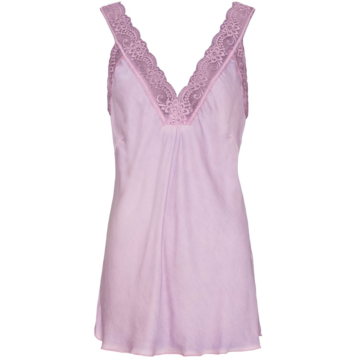 Marta du chateau dame top med blondekant 21336 - Lavender