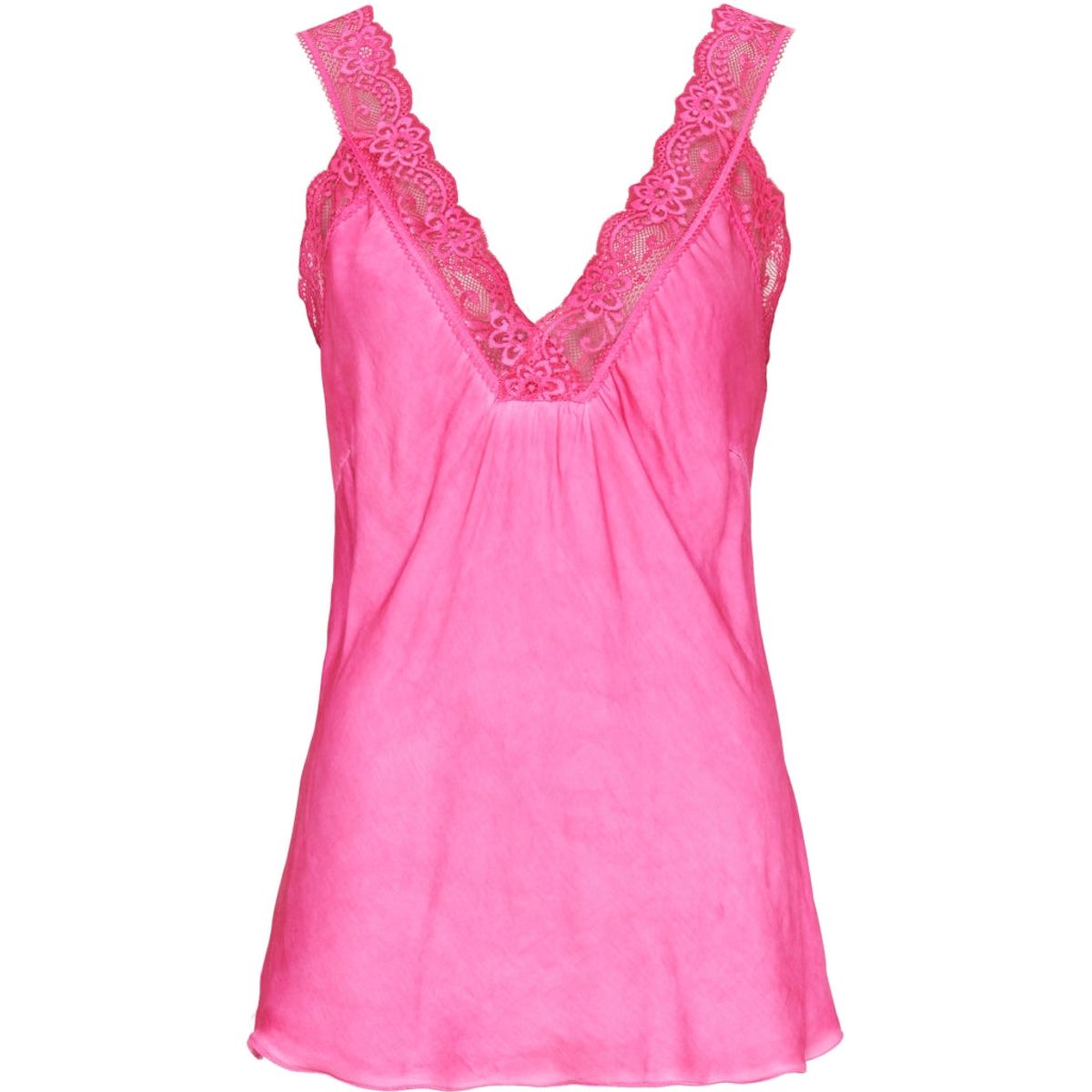 Marta du chateau dame top med blondekant 21336 - Rosa Shocking