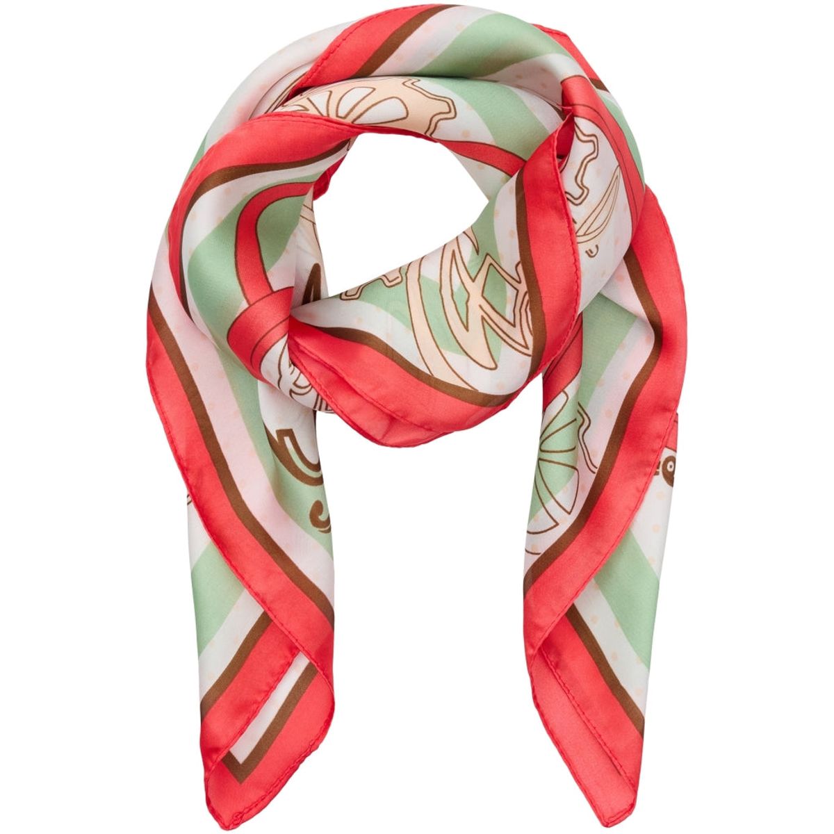 Marta du Chateau dame tørklæde MdcEliane FA-Scarf - Orange/Green35157