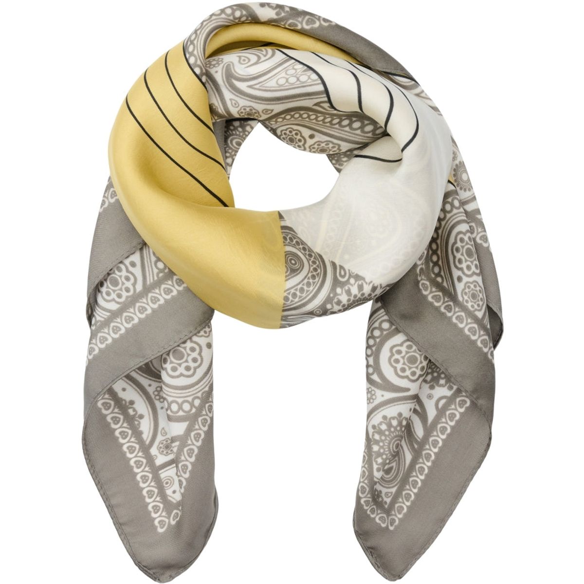 Marta du Chateau dame tørklæde MdcEliane FA-Scarf - Yellow/Grey35128