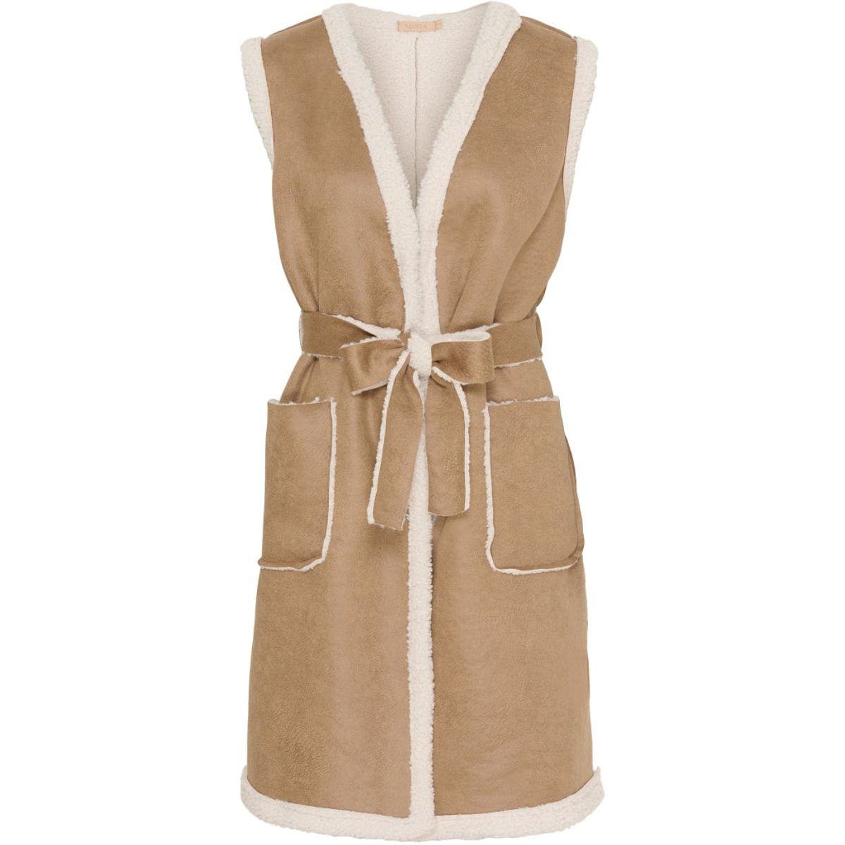 Marta Du Chateau dame vest MdcAdeline 38014-2 - Camel