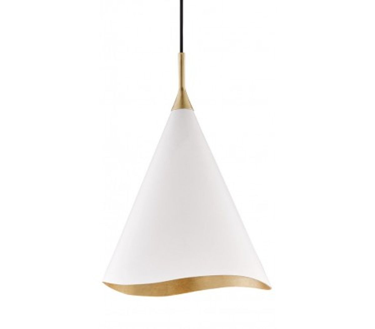 Martini Loftlampe i aluminium Ø33 cm 1 x E27 - Mat hvid/Antik bladguld