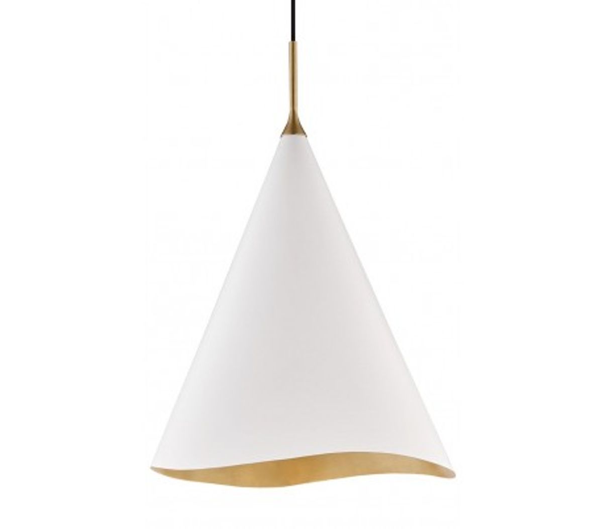 Martini Loftlampe i aluminium Ø46 cm 1 x E27 - Mat hvid/Antik bladguld