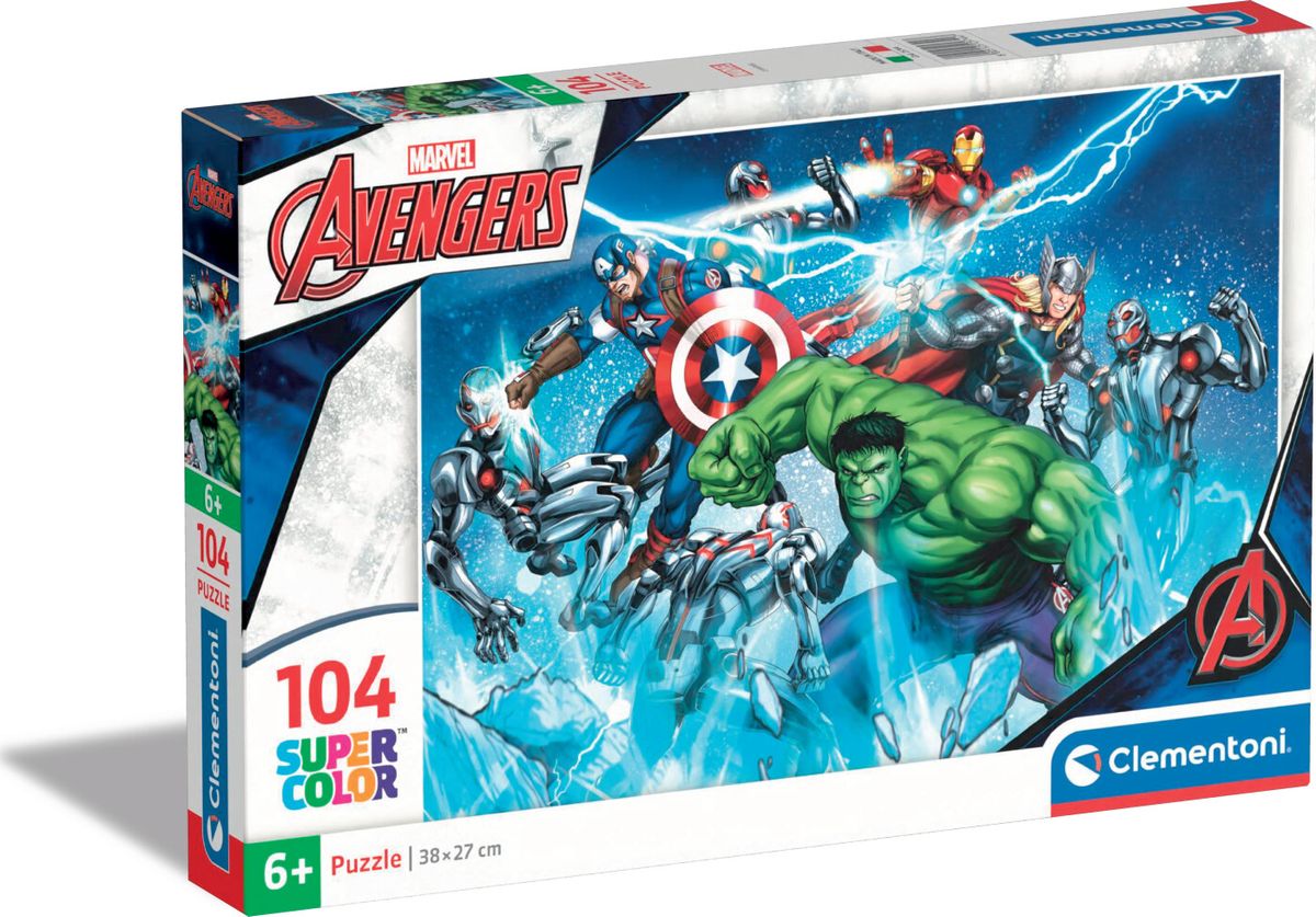 Marvel Puslespil - Avengers - Color - Clementoni - 104 Brikker