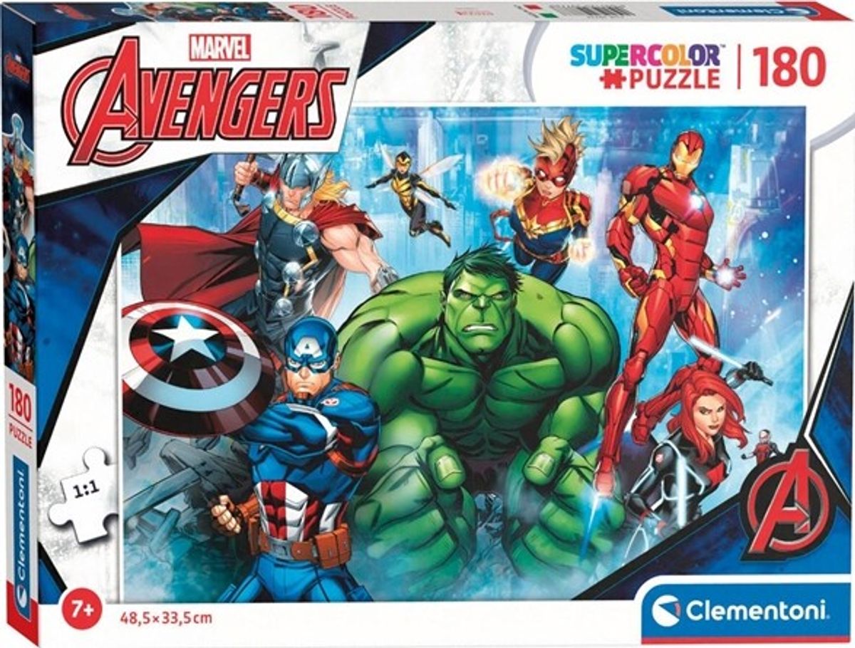 Marvel Puslespil - Avengers - Super Color - Clementoni - 180 Brikker