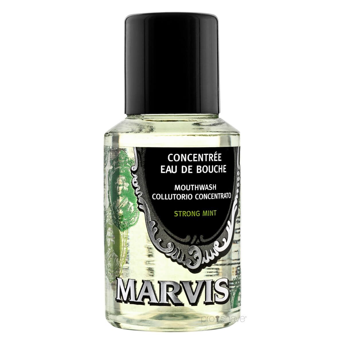 Marvis Mundskyl, Strong Mint, Rejsestørrelse, 30 ml.