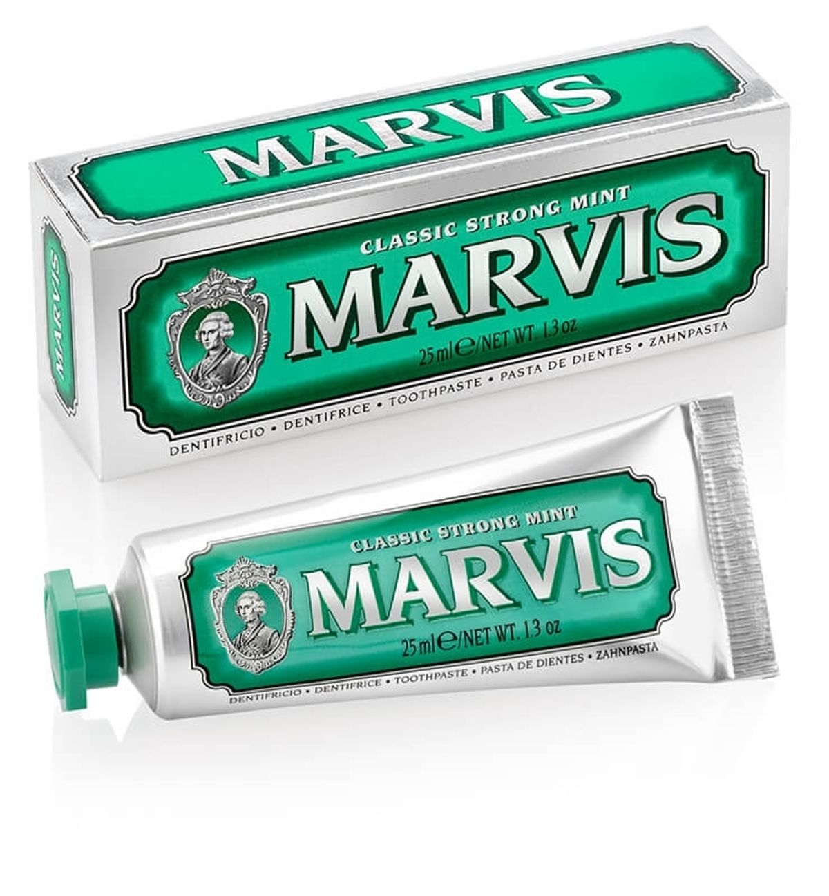 Marvis Tandpasta - Classic Strong Mint - 25 ml. (Rejsestørrelse)