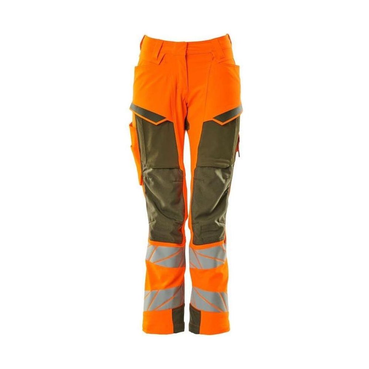 Mascot® Accelerate Safe arbejdsbukser dame pasform DIAMOND,stretch - 19078-511-1433 hi-vis orange/mosgrøn