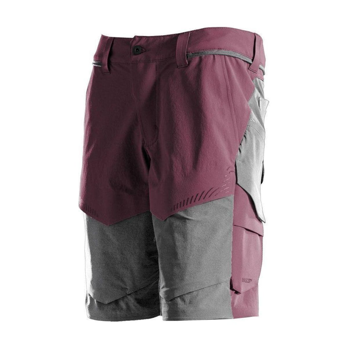 Mascot® Customized Shorts, Stretch, lav vægt 22149-605 - bordeaux/stengrå