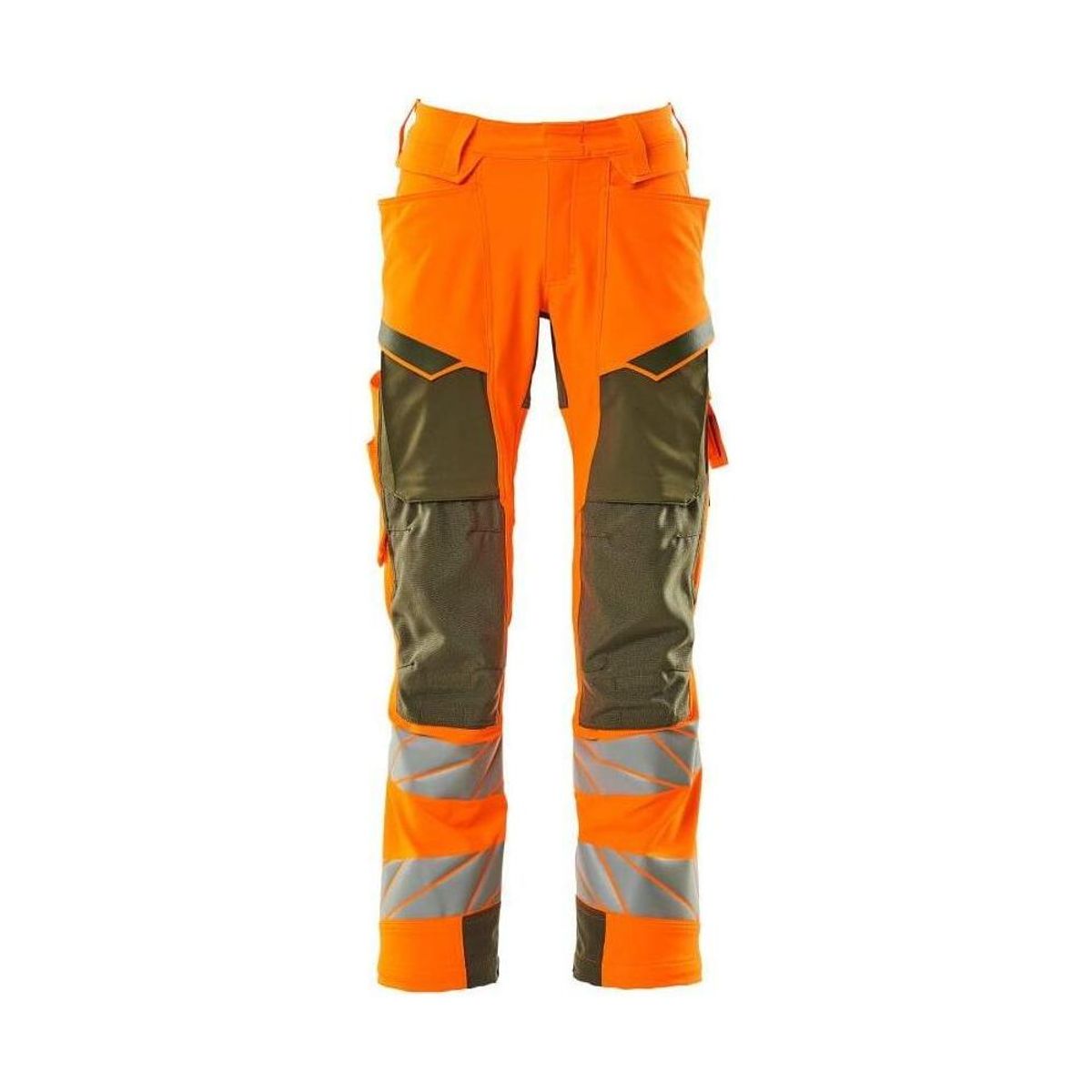 Mascot®Accelerate Safe Arbejdsbukser knælommer Full Stretch 19079-511-1433 hi-vis orange/mosgrøn