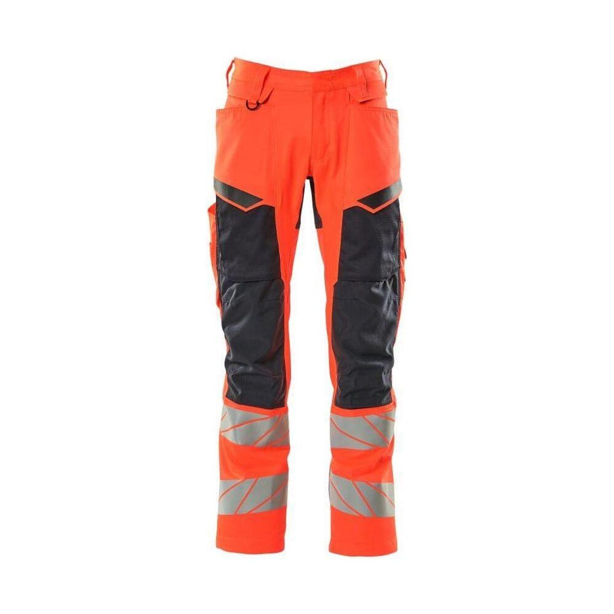 Mascot®Accelerate Safe Arbejdsbukser med knælommer 19579-236-22210 hi-vis rød/mørk marine