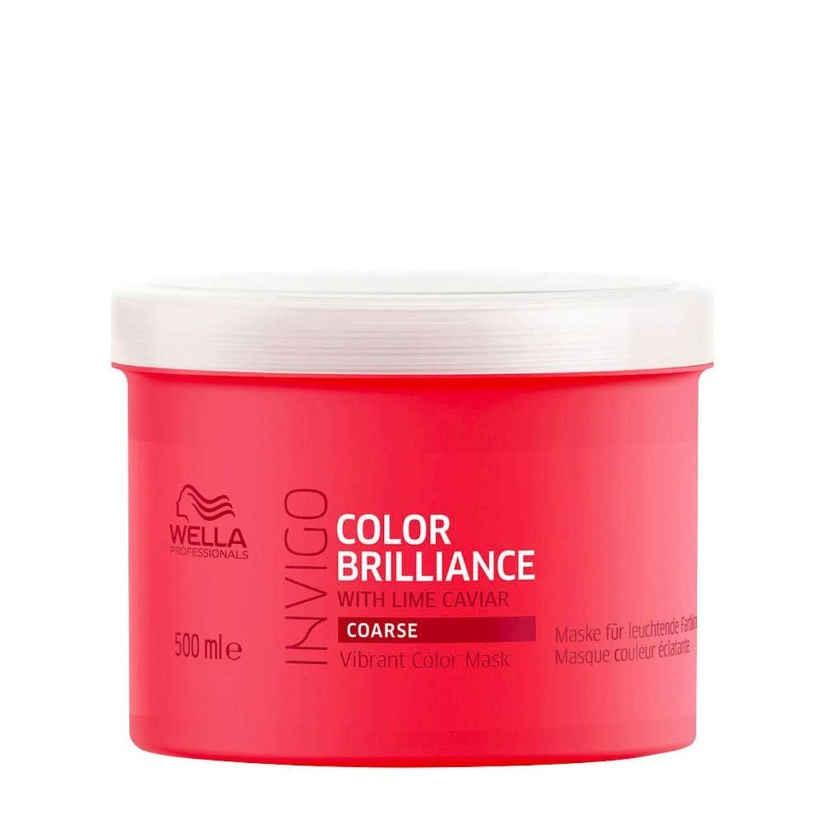 Maske Beskyttelse af Farven Wella Invigo Color Brilliance Tykt hår 500 ml