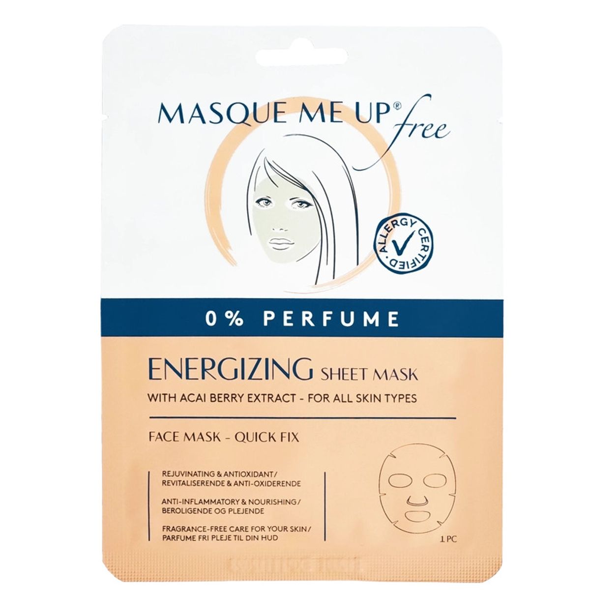 Masque Me Up Free Energizing Sheet Mask 1 Piece