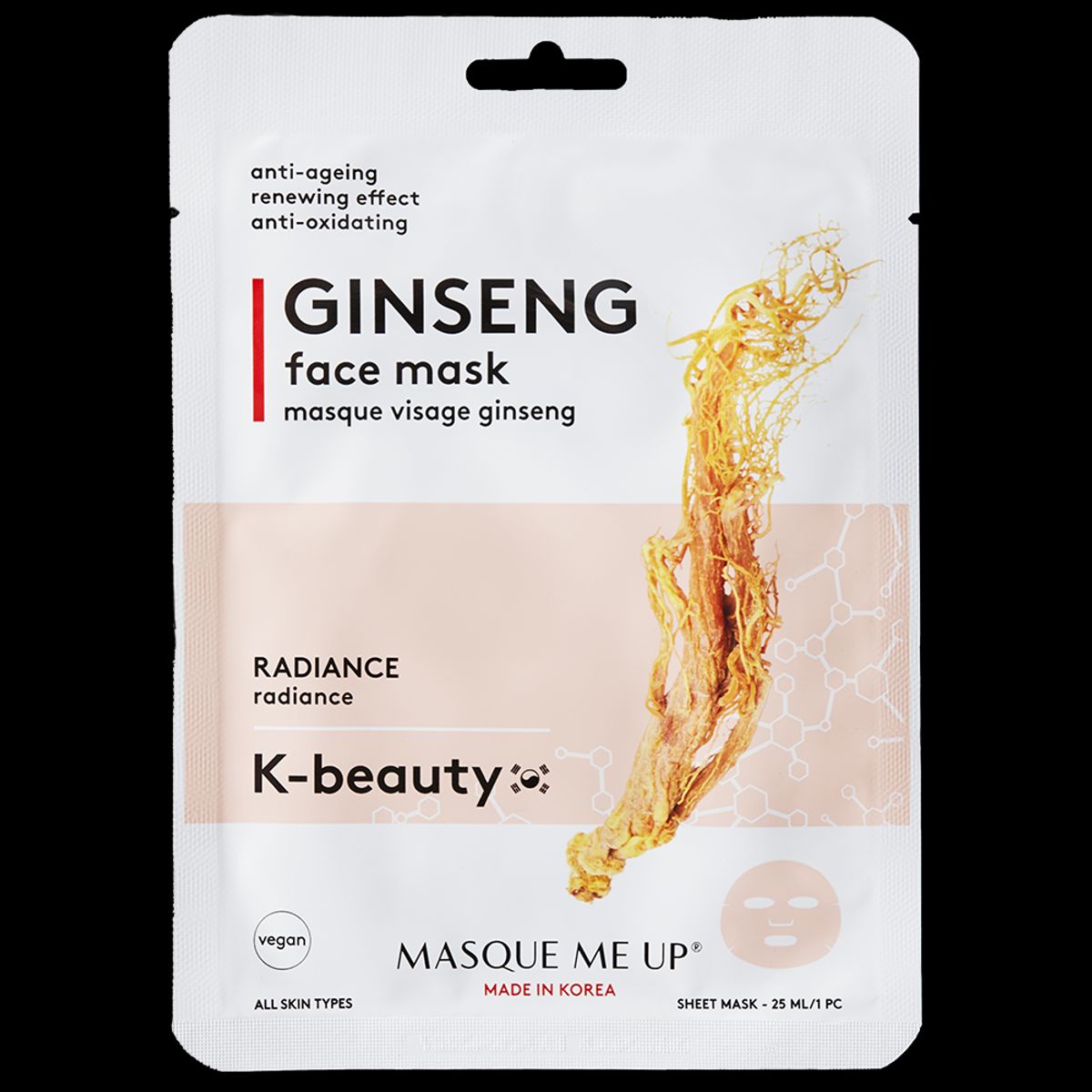 Masque Me Up Ginsing face mask