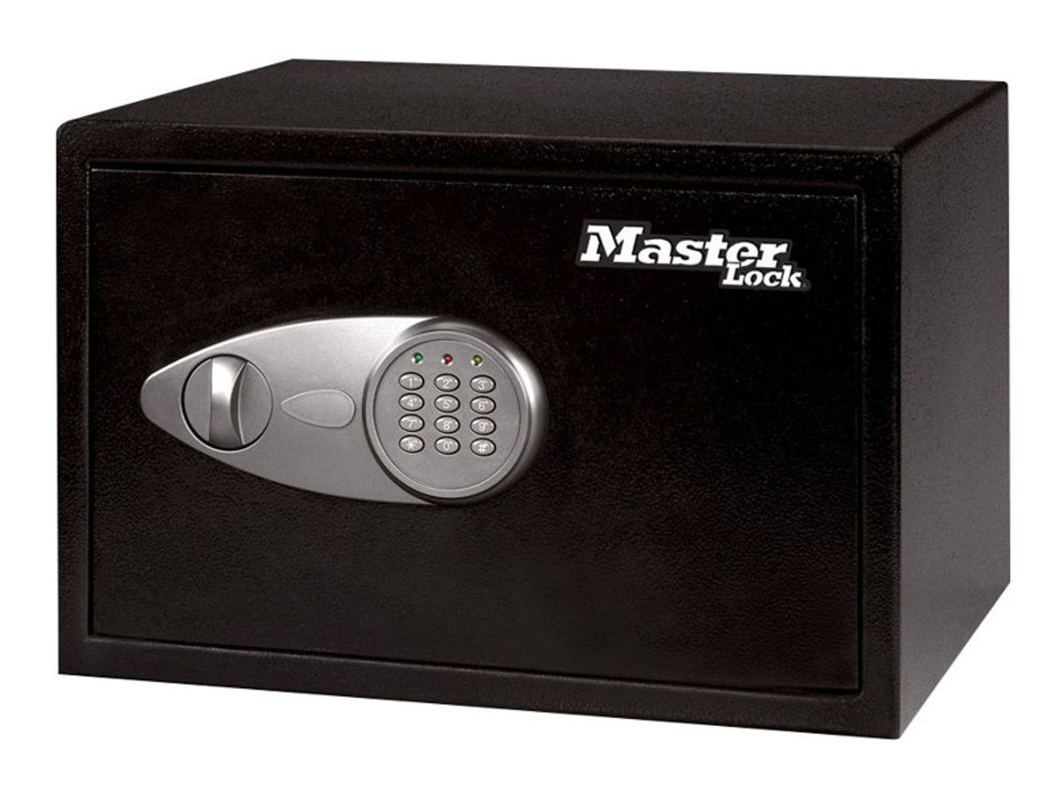 Master Lock Medium No. X055ml - Pengeskab - Solidt Stål - Grå, Sort