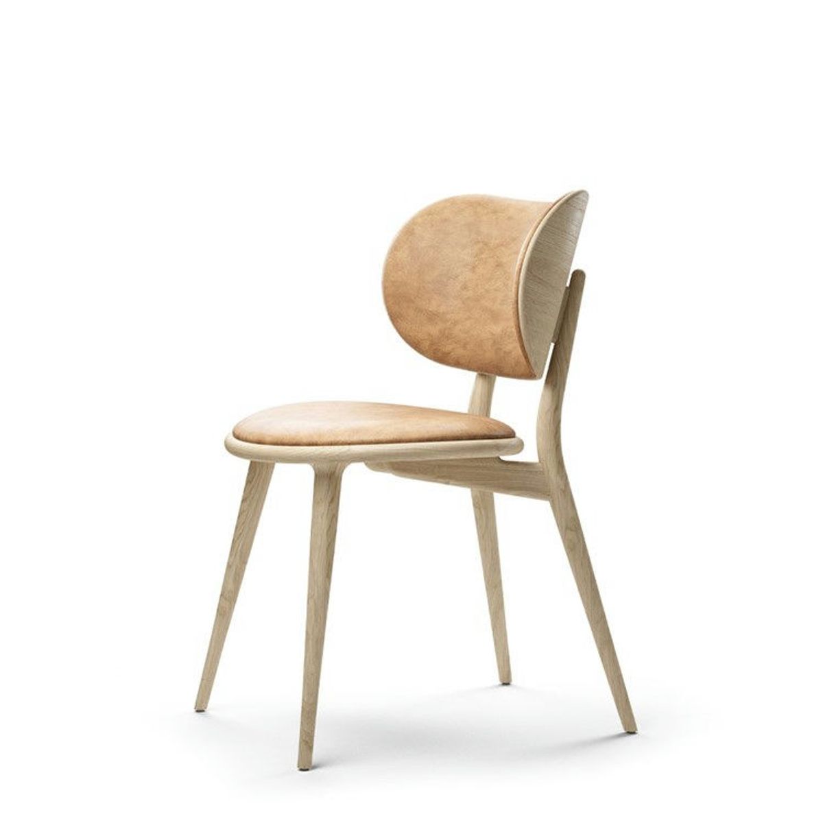 Mater The Dining Chair Spisebordsstol Matt Lacquered Oak/Natural Tanned Leather