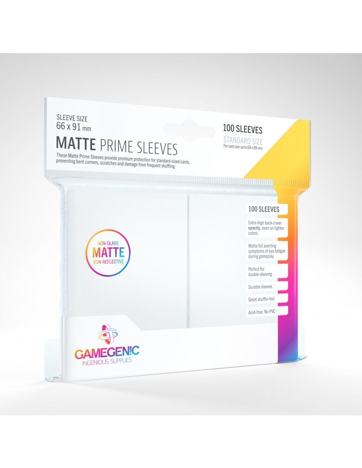 Matte Prime Sleeves 100 stk - Anti-Glare - Plastiklommer - GameGenic