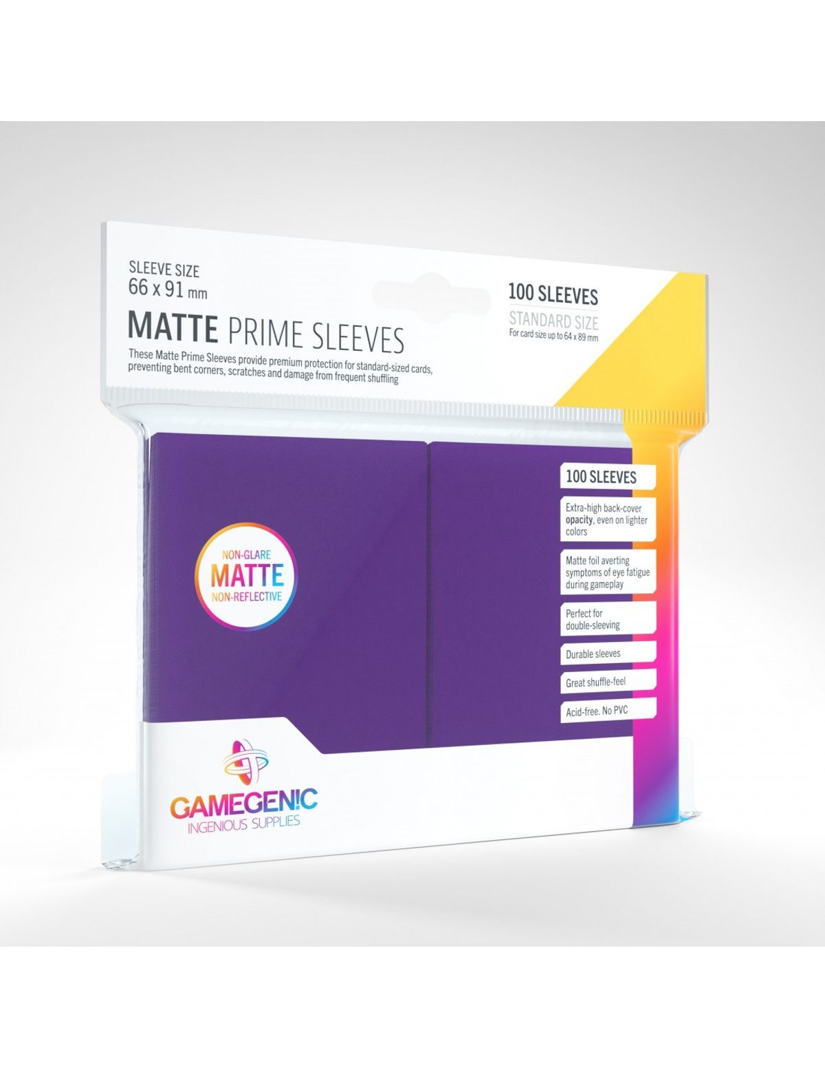 Matte Prime Sleeves 100 stk - Anti-Glare - Plastiklommer - GameGenic