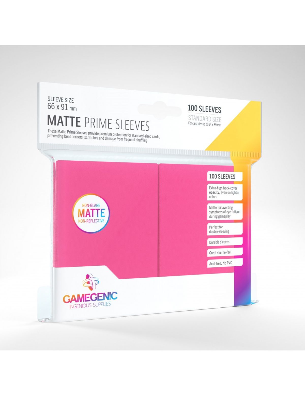 Matte Prime Sleeves 100 stk - Anti-Glare - Plastiklommer - GameGenic